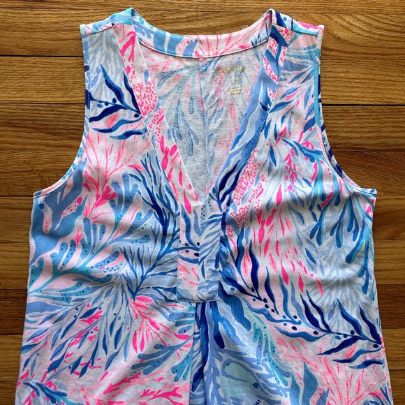Lilly Pulitzer Amina Swing Dress in Kaleidoscope Coral Size Small - Picture 6 of 9